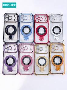 Ốp lưng điện thoại Koolife 1 chiếc bằng TPU mạ điện bóng, tích hợp chân đế, khoét lỗ camera chính xác, bảo vệ toàn thân khỏi va đập, tương thích với Apple 17/17pro/17promax/17Air/16/15/14/13/12/11/7/8/7plus/8plus/XR/X/XS/XS MAX - trái cam - Xem 6