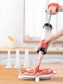 4pcs Manual Sausage Stuffer, Home Use Hand Pressure Sausage Filling Tool, Handmade Sausage Maker - Multicolor - View 3