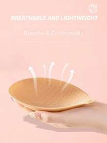 2 Pairs Women's Adhesive Silicone Invisible Push-Up Strapless Bras | Instant Breast Lift, Suitable For Backless Evening Gowns And Special Occasions - 彩色 - 查看 6