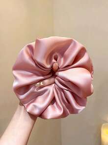 Bộ 4/3/1 chiếc dây buộc tóc satin mềm mại cỡ lớn 15.8cm/6.22in dành cho nữ, màu đen, trắng, nâu, hồng, thời trang, đa năng, thanh lịch, tối giản, màu trơn, phù hợp cho sử dụng hàng ngày, thường ngày, dự tiệc, đi làm, đi biển, búi tóc, buộc tóc đuôi ngựa, rửa mặt, trang điểm, phụ kiện trang phục, dây chun buộc tóc, dây buộc tóc co giãn, lễ hội, sinh nhật. - Nhiều màu - Xem 5