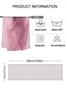 1pc Women's Bohemian Watercolor Print Headscarf, Sun Protection Headwrap, Elegant Versatile Scarf Shawl, Suitable For Daily Wear, Travel Essential, Beach Towel - 474-pink - View 10