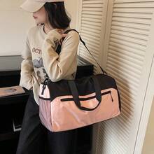 Large Capacity Waterproof Gym Duffel Bag, 2026 Spring/Summer New One Shoulder Bag With Shoe Compartment, Side Mesh Pockets Multi-Layer Storage Tote, Practical Durable Travel Handbag - Multicolor - View 1