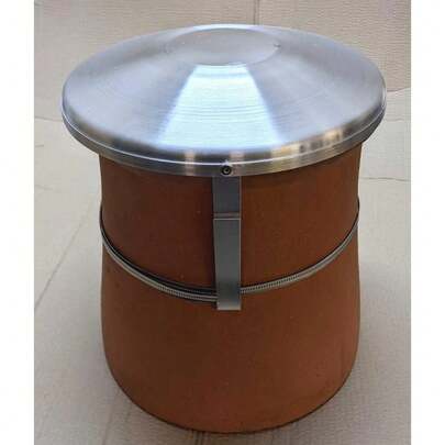 Stainless Strap Fix For Chimney Pot With 4 Port Legs - Large Capping Cowl