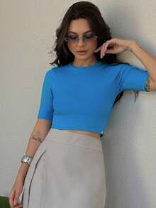 Women Tops - Blue - View 8