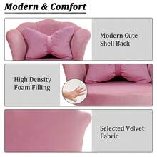 Dyhome Pink Valentine's Day Vanity Chair Butterfly Vanity Makeup Chair, Velvet Petal Desk Chair Upholstered Modern Tufted Home Office Chair With Back, Computer Chair 360°Swivel Task Chair, Height Adjustable Computer Task Chair For Bedroom Living Room, Valentine's Day Gift - 粉色 - 查看 5