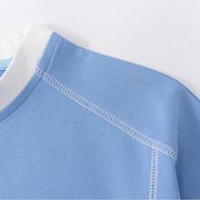 Áo thun nam tay ngắn cổ tròn, kiểu dáng mới, thời trang, tươi trẻ, tối giản, phong cách mùa hè. - Màu xanh nhạt - Xem 5