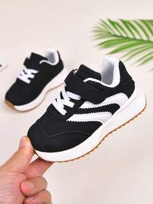 1 đôi giày thường ngày cho trẻ nhỏ, giày tập đi đế mềm cho trẻ sơ sinh, giày thể thao cho bé, giày sneaker unisex mùa xuân/thu mới. - màu đen - Xem 10