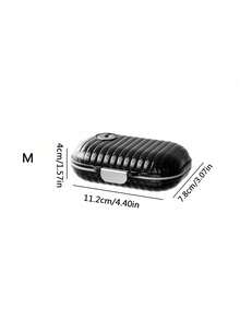 1pc Portable 7 Day Pill Box For Medicine Pills Storage And Organizing - Black - View 13