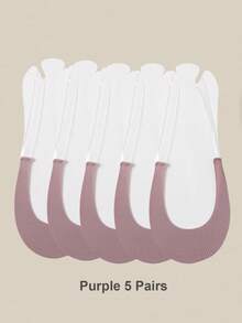 1/5/10双装女士绑带固定掌袜，隐形不露痕袜，防滑半掌袜，带绑带，适合搭配高跟鞋或日常穿着 - 彩色 - 查看 11