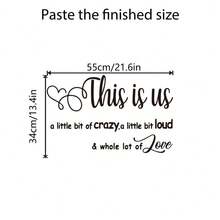 Brodark Hình dán tường có thể tháo rời mới với khẩu hiệu tiếng Anh "This Is Us" dành cho phòng khách và phòng ngủ. - 1PC - Xem 7