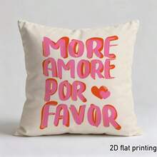 Capa de almofada moderna e minimalista com frase inspiradora: "Hoje é um lindo dia", 45 cm x 45 cm, amarelo vibrante com detalhes em vermelho e rosa, ideal para sofá e decoração de sala de estar. Enchimento não incluso. - Multicolorido - Ver 8