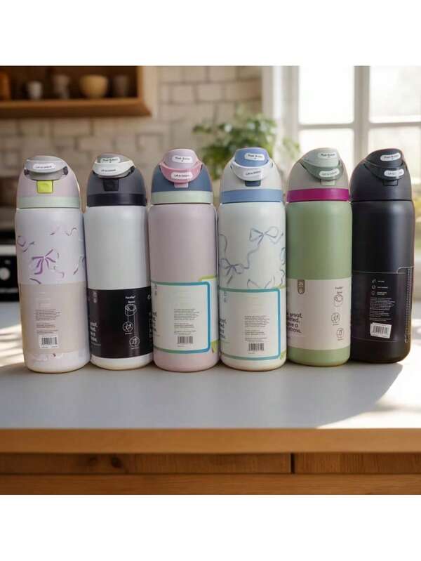 Botella de agua de acero inoxidable aislada de 32 onzas, botella de agua deportiva a prueba de fugas con boquilla de doble función, tapa abatible y boquilla ancha, mantiene las bebidas frías durante 24 horas, adecuada para fitness, viajes y uso diario
