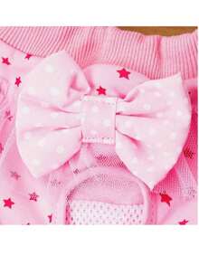 女士生理期内裤，泰迪熊防狗骚扰阿姨裤，小型犬防漏卫生内裤，可洗尿布 - 粉色 - 查看 3