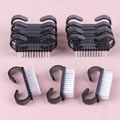 4/10/50pcs Black Nail Brush, Small Multi-Functional Brush For Cleaning Cuticles, Nails, Dust