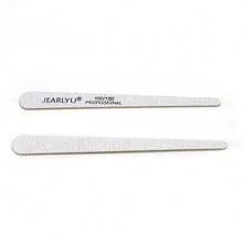 JEARLYU 2/8/12/20/50 piezas Limas de uñas de doble cara, tablas de esmeril grises, palitos de lijado de manicura profesional, delgados y lavables - Gris - Ver 13