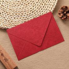 50/100pcs Premium Burgundy Envelopes, Textured Special Paper With Tree Grain & Cloud Pattern, Elegant Wedding Invitations & Formal Event Envelopes - A - View 9
