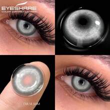 Eyeshare 1 Cặp Kính Áp Tròng Mắt Màu Sắc Cosplay Cho Mắt Halloween Kính Áp Tròng Mắt Xanh Dương Kính Áp Tròng Mắt Đỏ Kính Áp Tròng Mắt Màu Tím Anime Kính Áp Tròng Mắt Xám - Xám - Xem 8