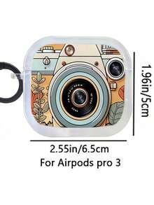 Funda protectora de TPU: Adecuada para la 1ra/2da/3ra/4ta generación Pro, con ilustración de patrón de cámara retro de dibujos animados, cubierta protectora - Multicolor - Ver 11