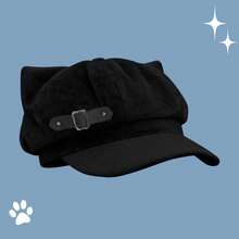 Japanese-Style Cat Ear Beret For Women, Anime Subculture, Sweet And Cool, Soft And Cute, Octagonal Hat, Otaku Style, - Khaki Beret - View 7