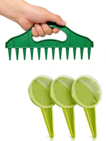 2pcs Adjustable Garden Seed Dispenser Set, 5-Gear Manual Seed Planter Suitable For Flowers And Vegetables, Seeder, Handheld Gardening Planting Tool, Seed Sowing, Battery-Free
