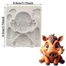 Khuôn silicon hình động vật có thể tái sử dụng, đồ trang trí thủ công DIY, trang trí bánh fondant, khuôn kẹo, dụng cụ nhà bếp, dụng cụ làm bánh, trang trí bánh cupcake, trang trí tiệc cưới, sinh nhật. - Màu Xám nhạt - Xem 12