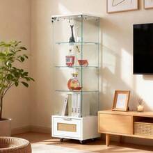 Storage Cabinets - White + MDF+Glass1 - View 1