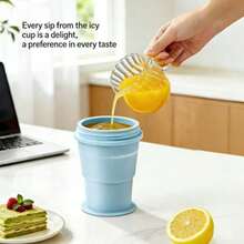 1 pieza Molde plegable único para bolas de hielo, bandeja de silicona creativa, cubitos de hielo esféricos DIY, portátil y fácil de almacenar, esencial para hacer hielo en verano y DIY - Multicolor - Ver 4