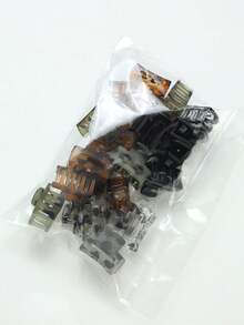 15/20/30 piezas Clips de pelo con forma de flor mini, clips de pelo pequeños de color café para flequillo, accesorios para el cabello, adecuados para mujeres en otoño/invierno, vacaciones, atuendos de playa de verano - Multicolor - Ver 3