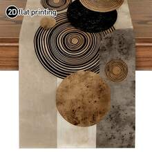 1pc Bohemian Style Abstract Geometric Polka Dot Print Microwave Dust Cover, Protective Cover, Rectangular Tablecloth, Washable, Suitable For Home Dinner, Coffee Table, Durable Kitchen And Dining Room Decor, Dining Table Decor For Party And Scene Decoration, Home Decor, Kitchen Dining Table Runner, Outdoor Patio Table Runner Decor, Fireplace Mantel Scarf Decor - Multicolor - View 14