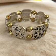 1件金属心形图案链式手链，适合假日和日常佩戴 - 彩色 - 查看 3