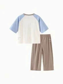 mini bala Kids Homewear Set Soft Breathable Adorable Play Friendly Pajamas 2026 Summer Perfect For Lounging Or Outdoor Play - Milky White - View 2