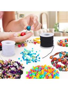 1 Roll Rainbow Elastic Bracelet Cord, Durable Stretch Cord Suitable For Jewelry Making, Necklaces, Beading And Crafts - Elastic Rope - View 6