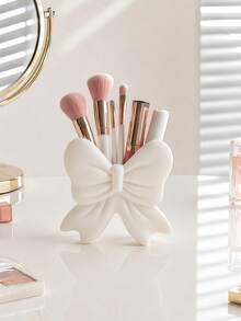 1pc/2pcs Bow Cosmetic Storage Box, Desktop Makeup Brush & Lipstick Organizer Holder - Standing Butterfly - View 7