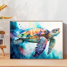5D DIY 全钻钻石画套装 - 乡村花屋风景复古田园风格动物，15.75 x 11.8 英寸（40 x 30 厘米）无框钻石刺绣手工装饰画，家居墙面装饰，生日、母亲节、情人节、父亲节贴心礼物 - 圓鑽 - 查看 6