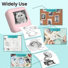 Mini Printer, Portable Thermal Inkless Printer With 1 Roll Paper, Suitable For Pictures, Notes, Photos, Course Labels, Journals, DIY, More – High-Quality Prints For Work, Life - Multicolor - View 9