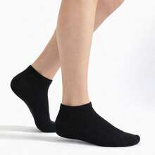 Sock Shop TORE SOCKSHOP TORE - 6 Pack Ladies Plain Sports Trainer Socks - 黑色 - 查看 3