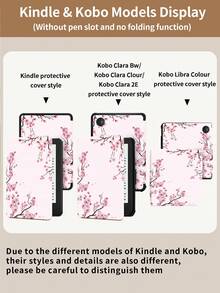 Kingsung 樱花图案保护套，兼容2026款新款iPad Air 8 (M4) 11英寸、2025款第11代(A16) 11英寸、第7/8/9代iPad，支持多角度调节和6种支架模式，内置笔槽，透明后盖，防震保护，具备自动唤醒/睡眠功能。同时兼容三星Galaxy Tab S9 FE 2023款10.9英寸平板电脑和2024/2022款第11代Kindle。 - 彩色 - 查看 10