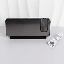 1pc Projection Function Colored-Words Desk Clock,Home Decor ,Room Decor Digital Clock Alarm Clock Bedroom Decor Dormitory Decor Back To School School Decor School Surprise - White - View 10