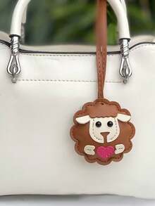 Smiling Sheep Faux Leather Pendant, Multi-Layer Faux Leather Small Accessory Suitable For Women Handbags Gifts For Mother, Father, Graduation, And Teacher - Multicolor - View 6