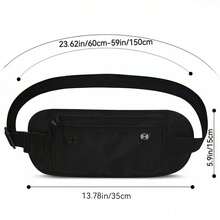 Bolsa de cintura invisible, Portapassaporte FIDR, Organizador de documentos de viaje - Riñonera multifuncional para deportes, running, ciclismo al aire libre, fitness con gran capacidad - Ver 13