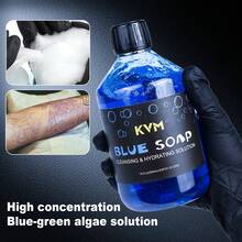 KVM纹身清洁套装，纹身蓝色肌肤清洁舒缓乳液和纹身护理皂，40毫升/500毫升，适用于纹身工作室 - 彩色 - 查看 6