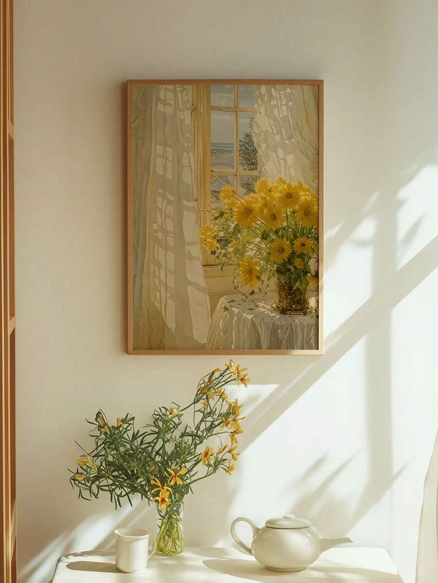 1幅无框墙画 | 阳光下的雏菊墙画海报 | 情人节礼物 | 墙画印刷品 | 可爱房间装饰 | 电影海报 | 办公室装饰 | 家居装饰 | 帆布画 - 彩色 - 查看 1