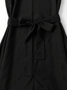Middle Eastern Style Women Long Sleeve Flare Sleeve Round Neck Embroidered Lace Elegant Dress, Middle Eastern Party Dress, Evening Gown Black Fall - Black - View 7