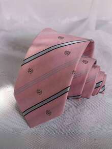1 chiếc cà vạt hình vương miện màu hồng thủ công, phù hợp với đồng phục học sinh (mẫu giáo/tiểu học), trang phục thường ngày cho cặp đôi, trang phục hàng ngày. - Nhiều màu - Xem 2