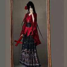 2026 Spring/Summer Cute New Arrival Princess Maid Dress Western Style Cosplay Lolita Tea Party Gothic Lolita Western Style Aristocratic Princess Dress Pure Gentle And Cute 2D Lolita Dress Princess Puff Dress Birthday Coming-Of-Age Ceremony Dress - Red - View 5