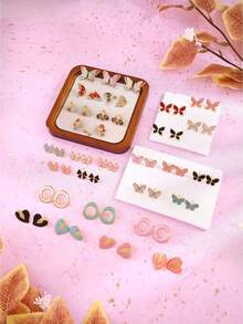 Crafted With Powder Atomization Technology, The Butterfly-Shaped Earrings Add A Sweet And Charming Touch, Perfect For Spring Outfits. This Minimalist And Elegant Accessory Is The Finishing Touch For Your Wardrobe, Suitable For Any Formal Occasion. - Butterfly - View 7