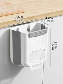 Space Saving Foldable Trash Can Portable, Multifunctional, Suitable For Kitchens, Cars, Bathrooms - Enhanced Decoration, Wall Mounted Or Cabinet Door Hanging Trash Cans - A - View 14