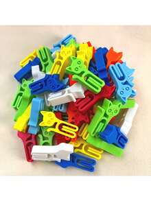 10pcs Cat Shaped Food Bag Sealing Clips, Lightweight And Convenient Kitchen Tool - Multicolor - View 5