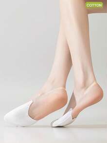 1/2/4/6 Pairs Women High Heel Socks, Summer Thin Anti-Slip Half-Toe Invisible Liner Socks - Multicolor - View 4