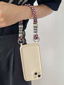 1 Set Braided Macrame Phone Lanyard, Short Wrist Strap With Dual Clips, Versatile For Phone, Camera, Wallet, Keychain - Multicolor - View 7